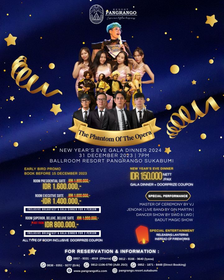 'The Phantom of The Opera' Meriahkan Perayaan Tahun baru  di Resort Pangrango Sukabumi